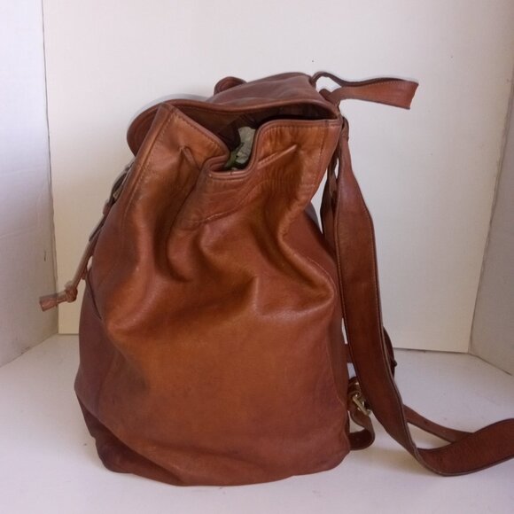 *RARE* COACH '80s XL Traveler Drawstring Flap Backpack Rucksack Brown 4040-103 - Picture 4 of 16
